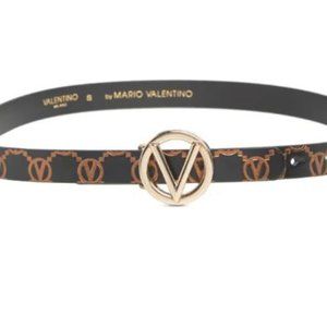 Valentino baby monogram gold logo leather belt  Large Authentic & New